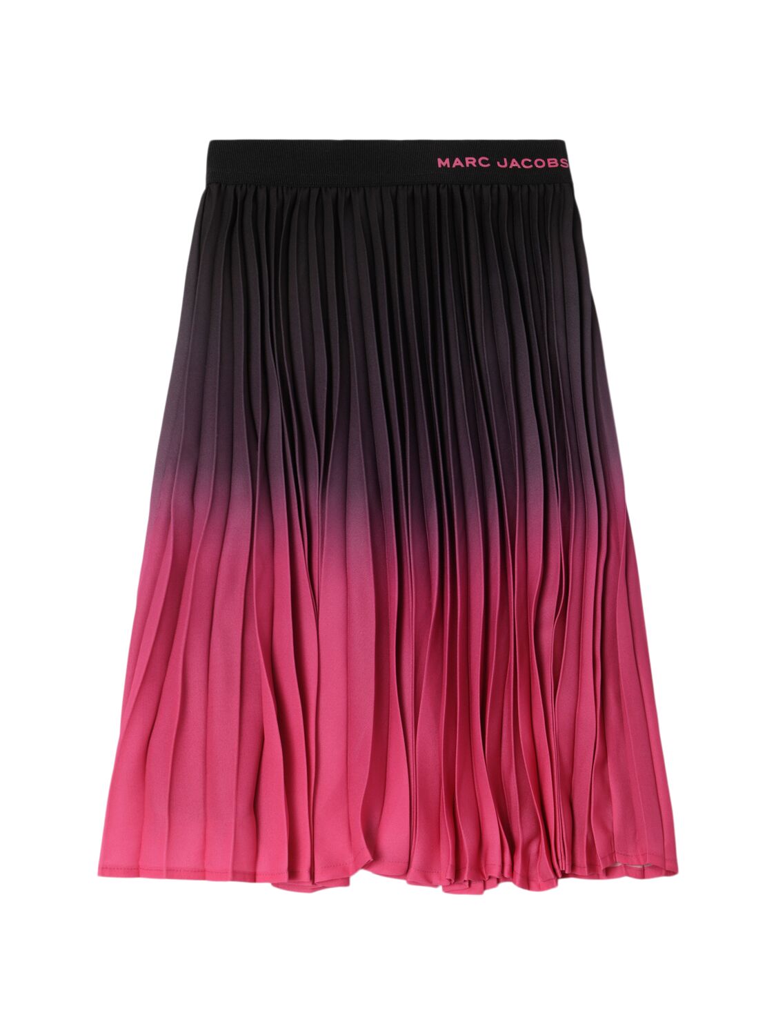 Marc Jacobs Pleated Poly Crepe Skirt In Fuchsia