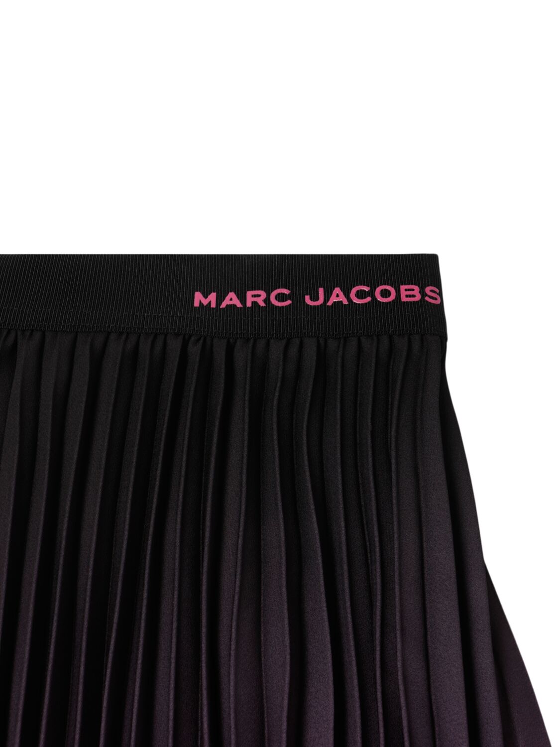 Shop Marc Jacobs Pleated Poly Crepe Skirt In Fuchsia