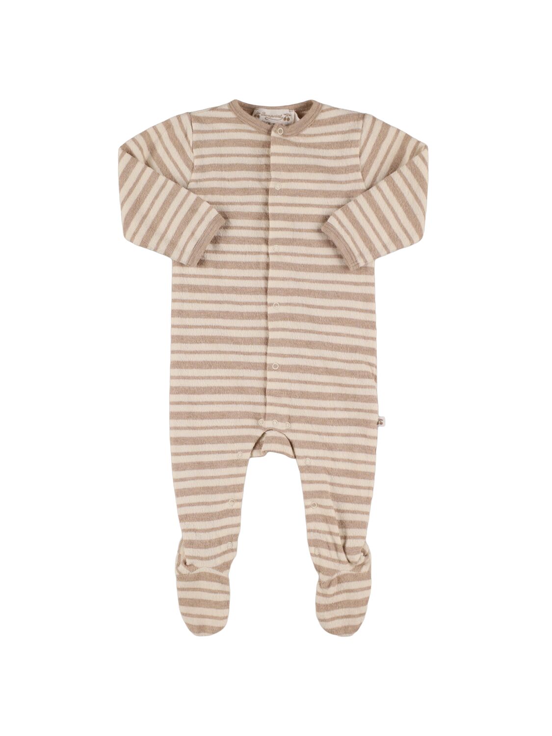 Bonpoint Printed Cotton Romper In Brown