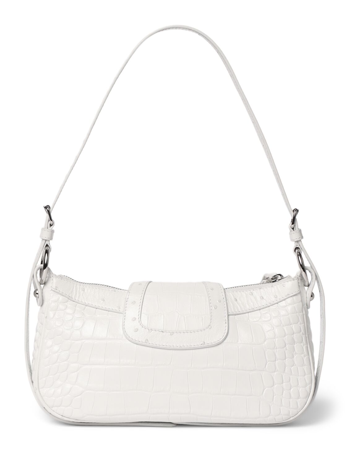 Shop Balenciaga Small Essex Leather Blend Shoulder Bag In Optic White