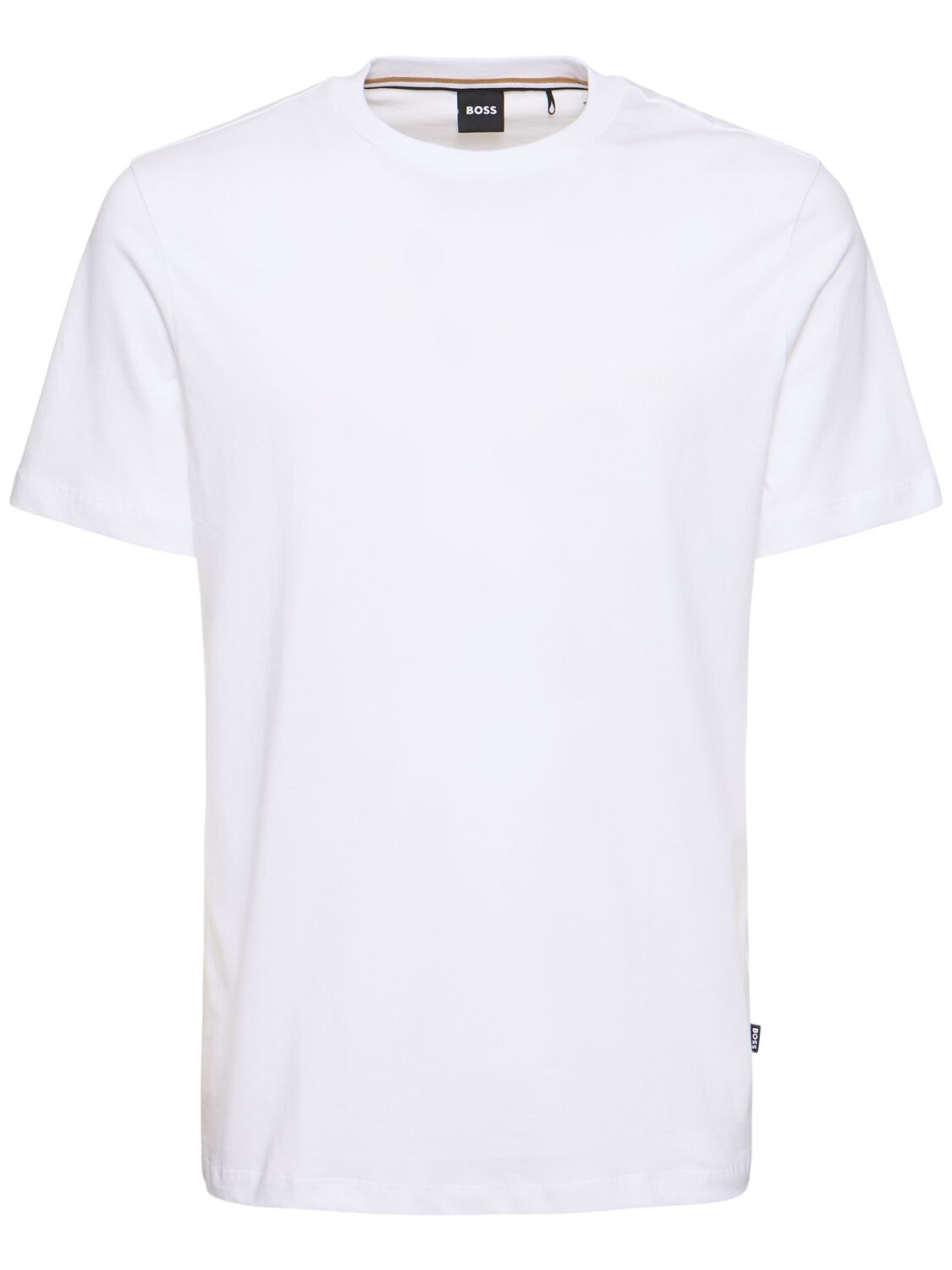 Hugo Boss Thompson Logo Cotton Jersey T-shirt In White