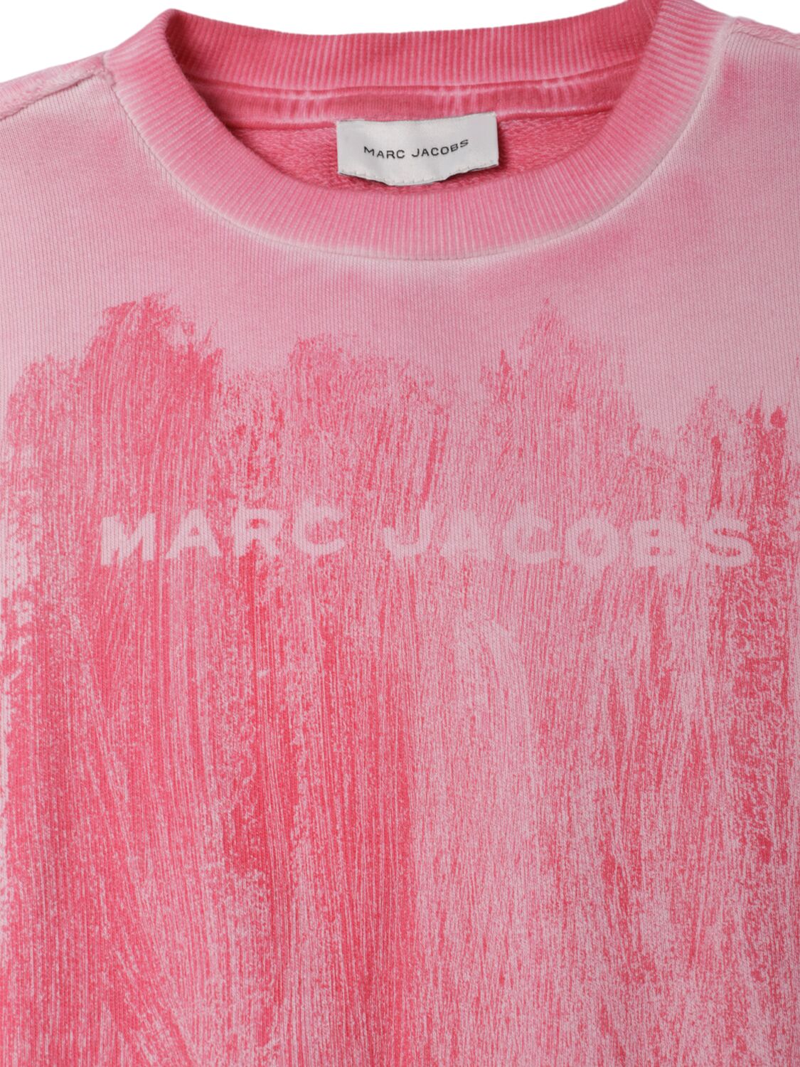 Shop Marc Jacobs Cotton Crewneck Sweatshirt In Pink