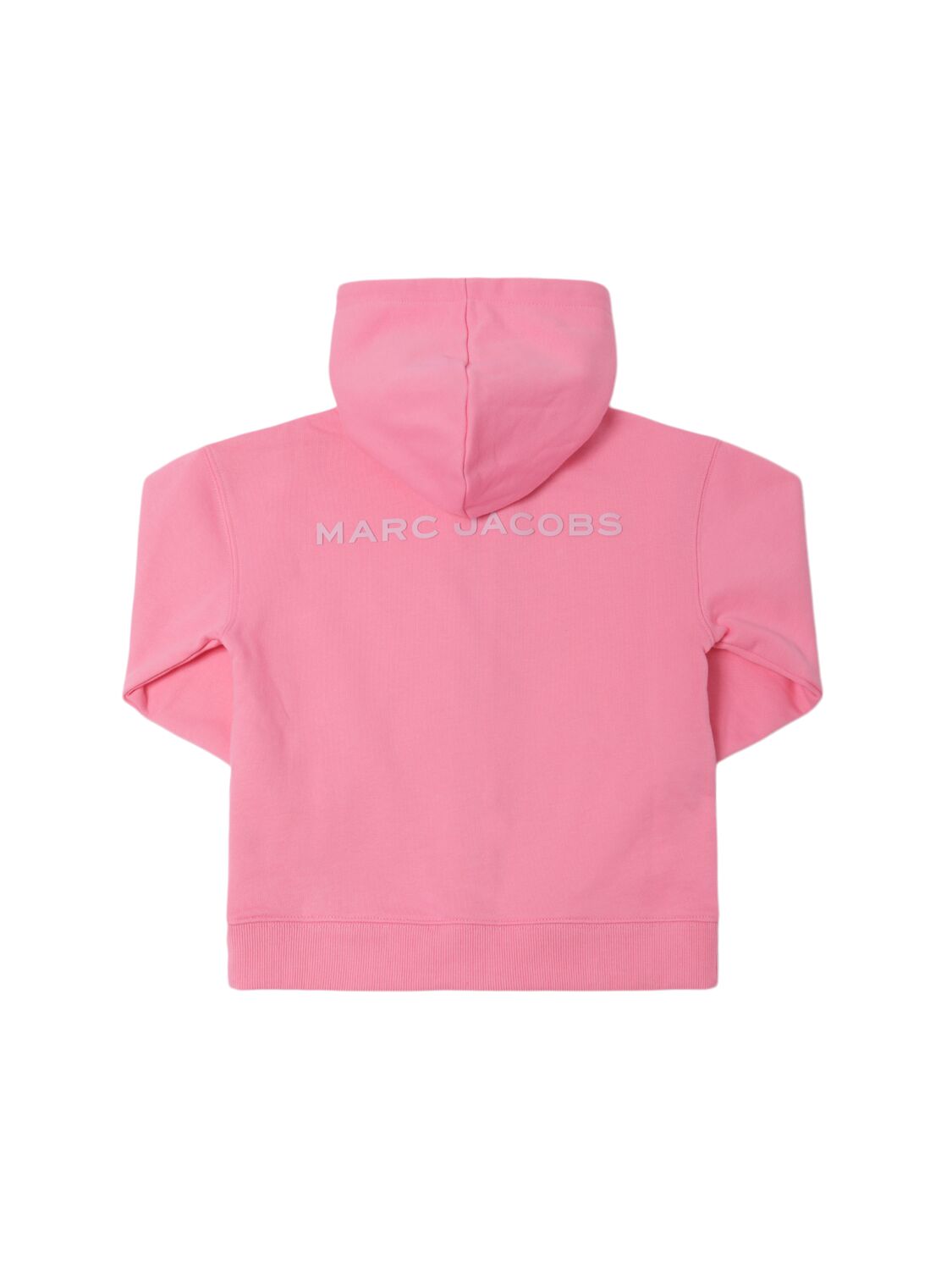 Shop Marc Jacobs Hooded Cotton Zip-up Sweatshirt In Pink