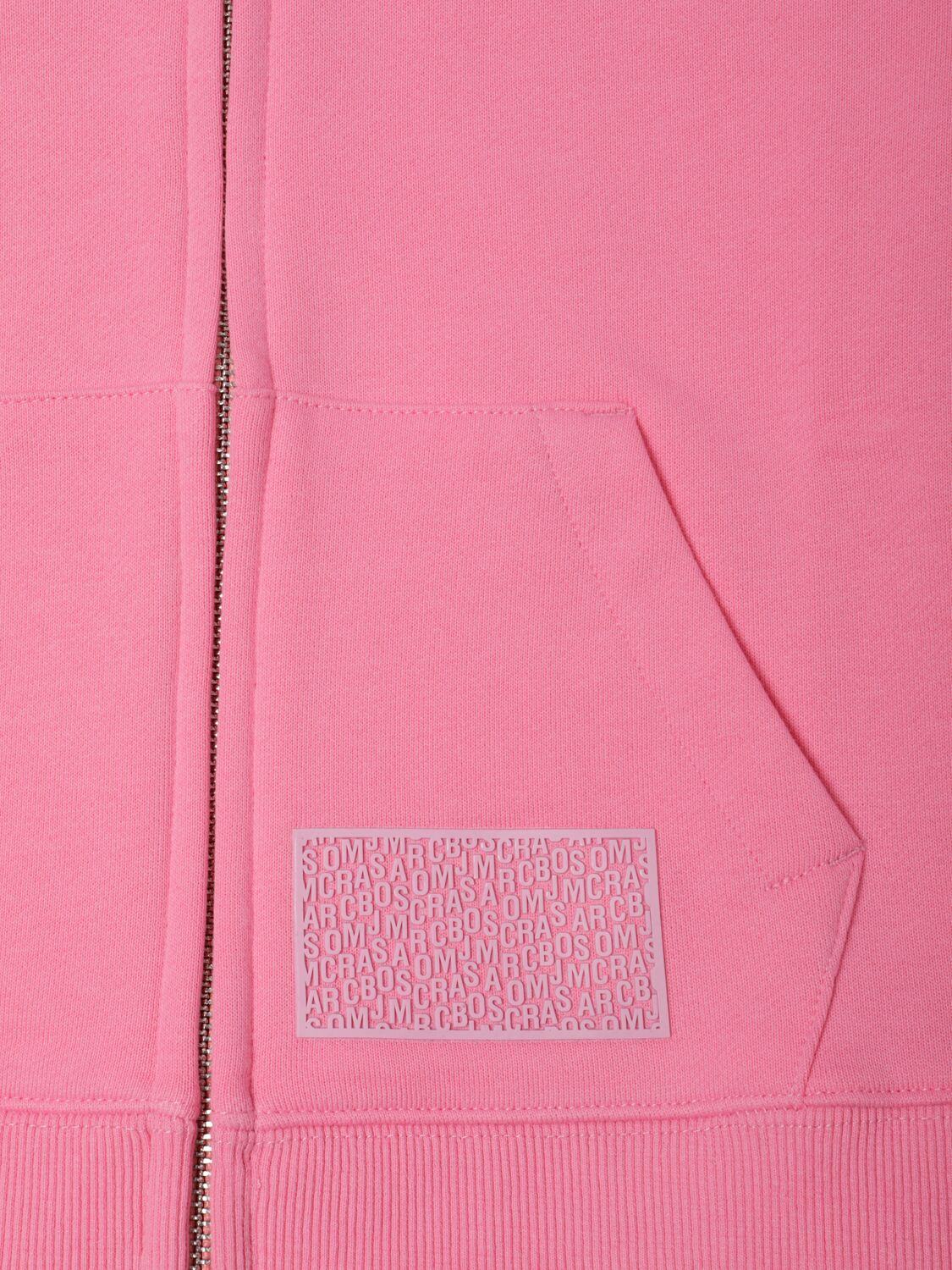 Shop Marc Jacobs Hooded Cotton Zip-up Sweatshirt In Pink