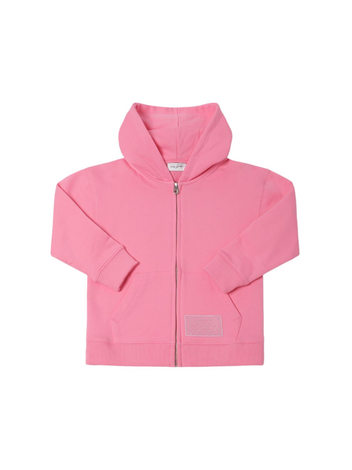 Marc Jacobs Hooded Cotton Zip-up Sweatshirt In Pink