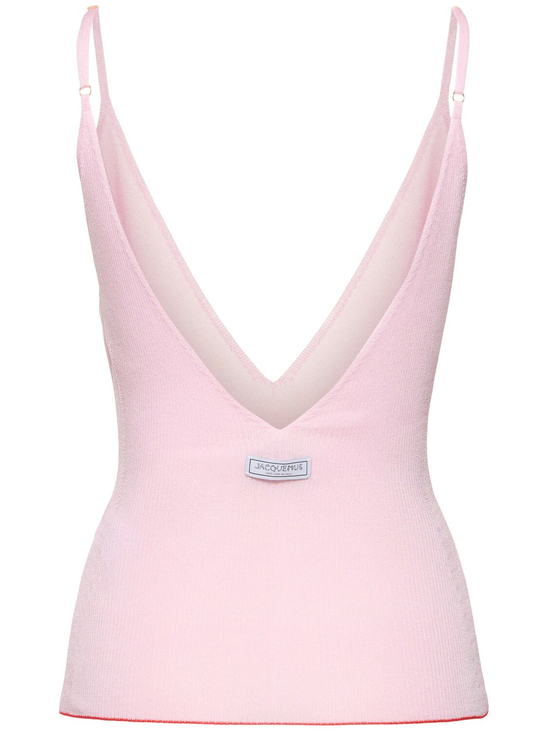 Shop Jacquemus La Maille Spallina Viscose Camisole In Pink