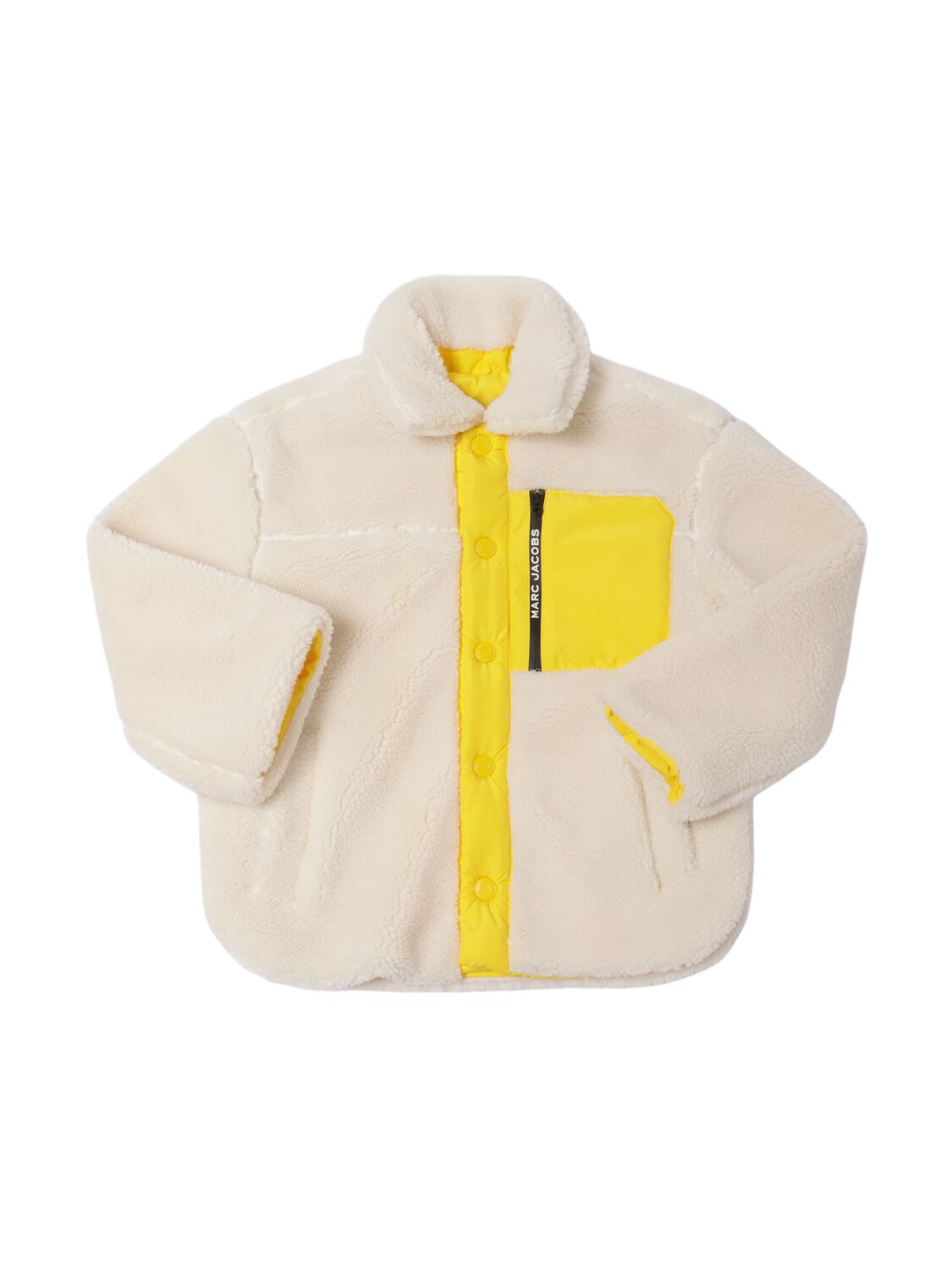 Marc Jacobs Smiley Reversible Faux Shearling Jacket In Neutral