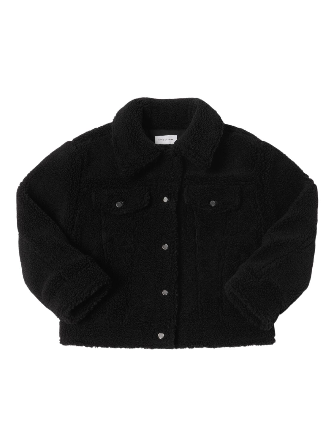 Marc Jacobs Poly Faux Shearling Jacket In Black