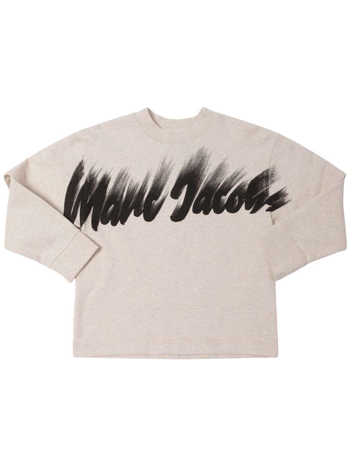 Marc Jacobs Printed Cotton Crewneck Sweatshirt In Neutral