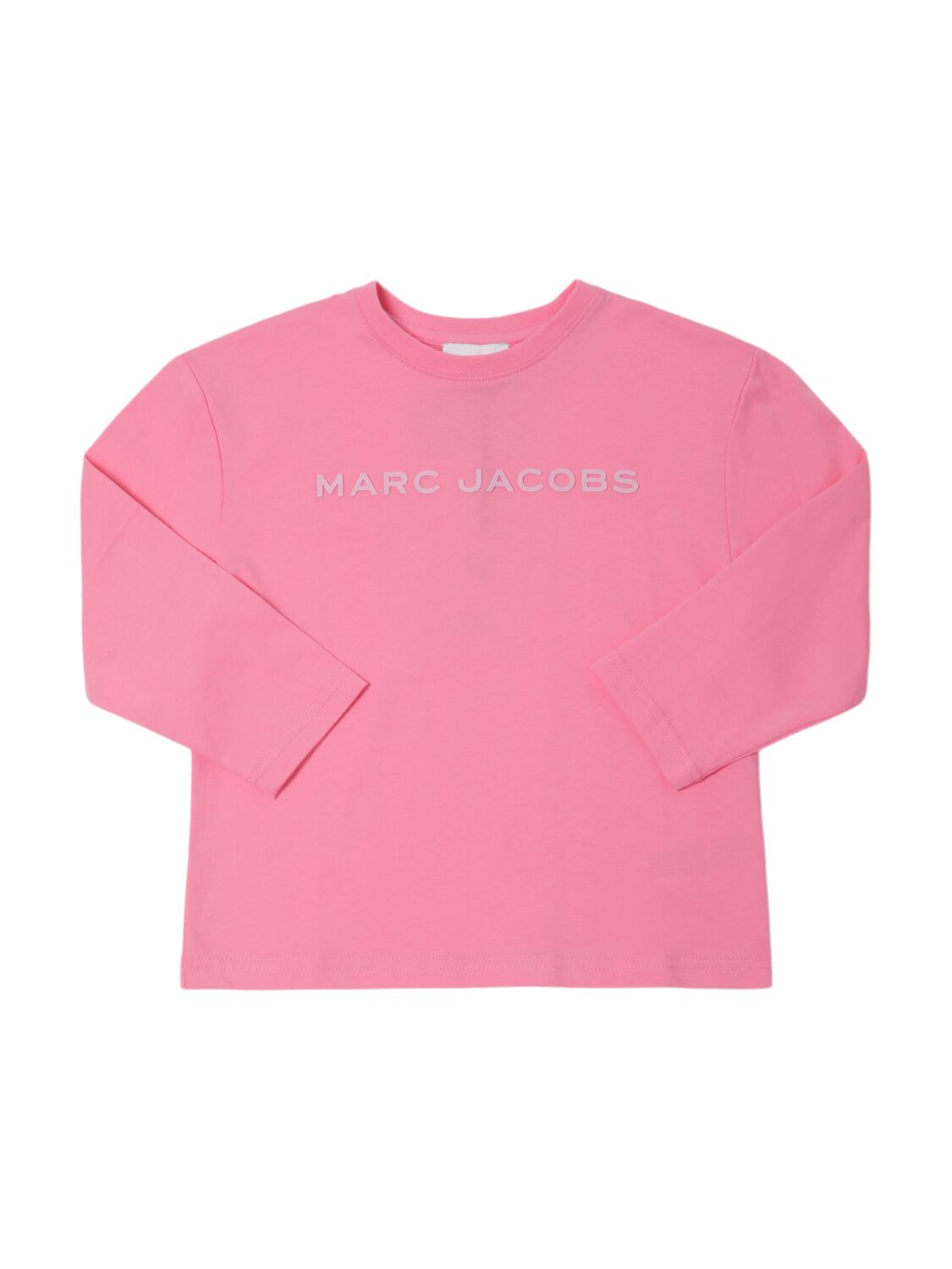 Marc Jacobs Cotton Jersey T-shirt W/logo In Fuchsia