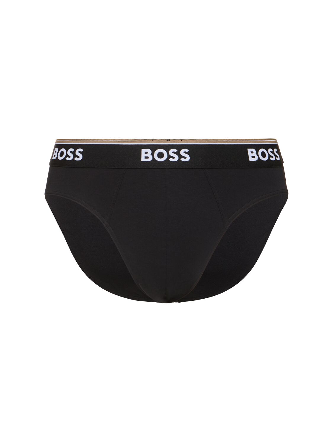 Hugo Boss Pack Of 3 Cotton Briefs In Black