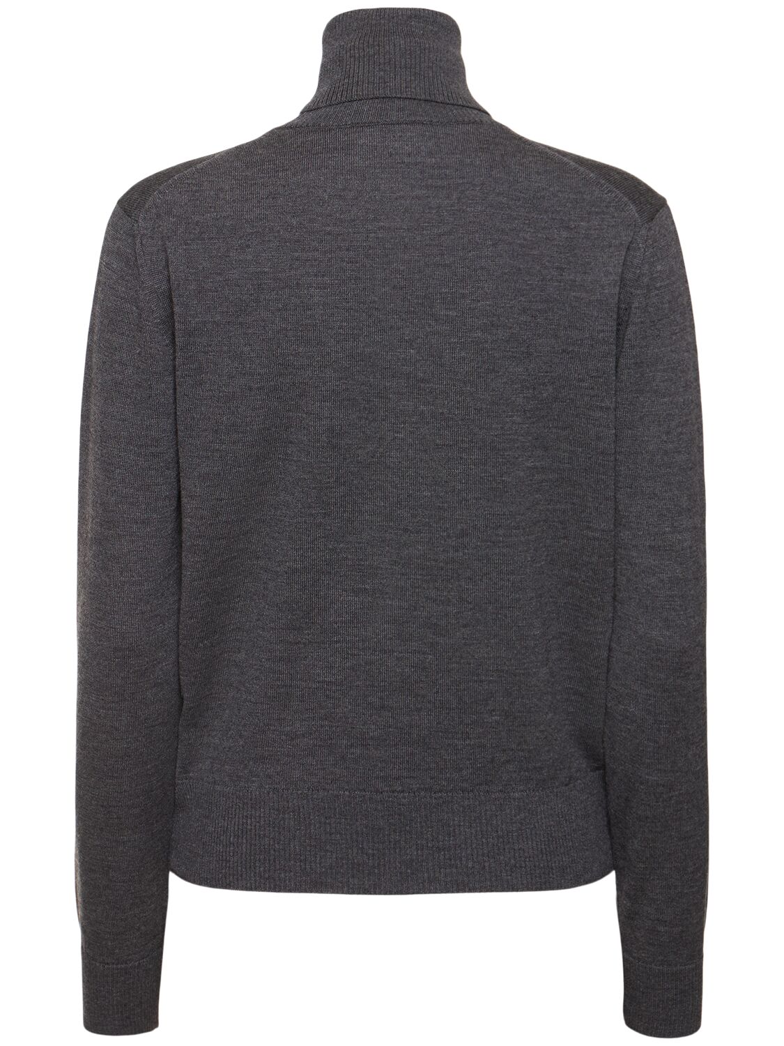 Shop Ami Alexandre Mattiussi Wool Turtleneck Sweater In Grey