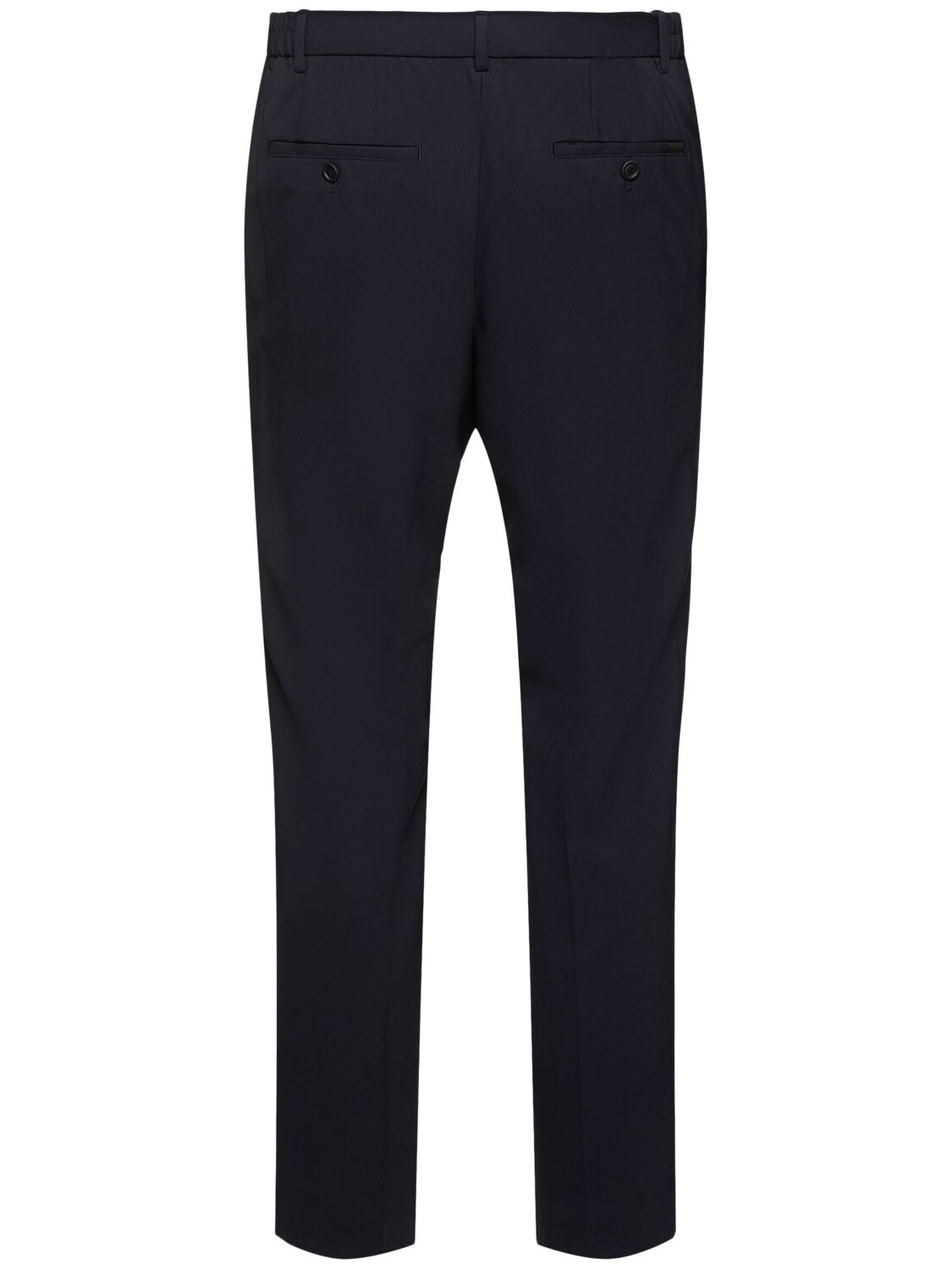 Shop Hugo Boss Genius Wool Blend Pants In Dark Blue