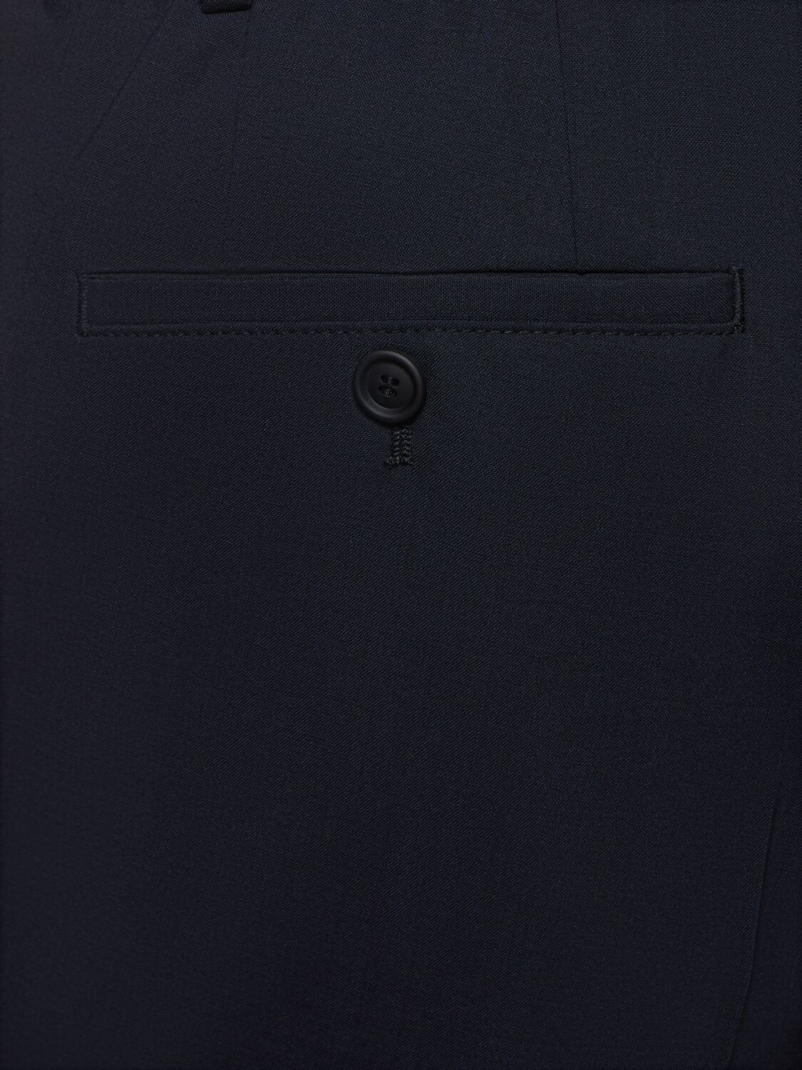 Shop Hugo Boss Genius Wool Blend Pants In Dark Blue