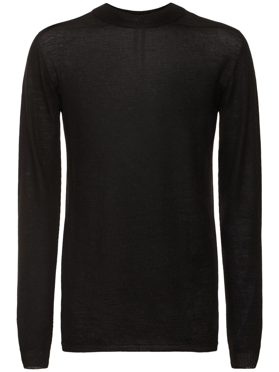 Rick Owens Level Lightweight Wool Sweater In Black