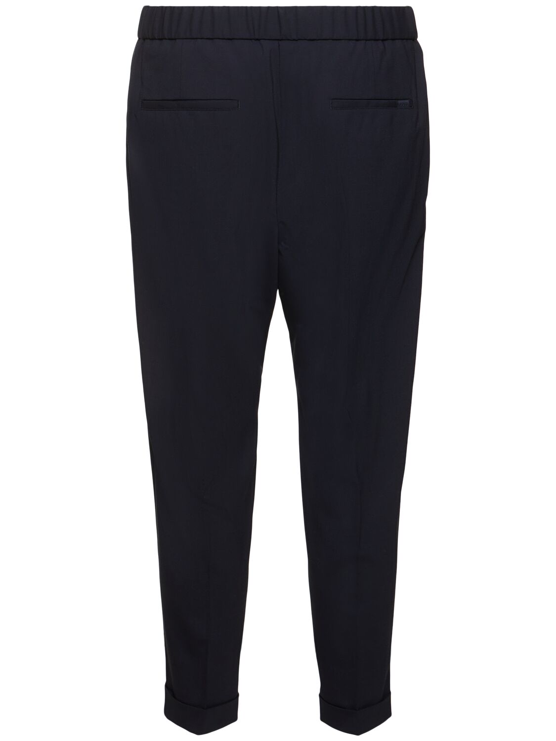 Shop Hugo Boss Prian Wool Blend Pants In Dark Blue