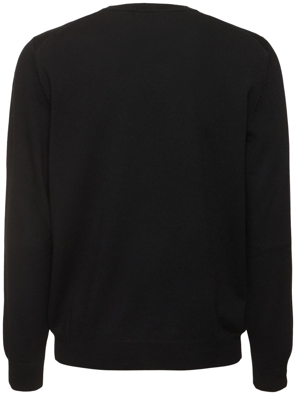 Shop Hugo Boss Botto Wool Knit Sweater In Black