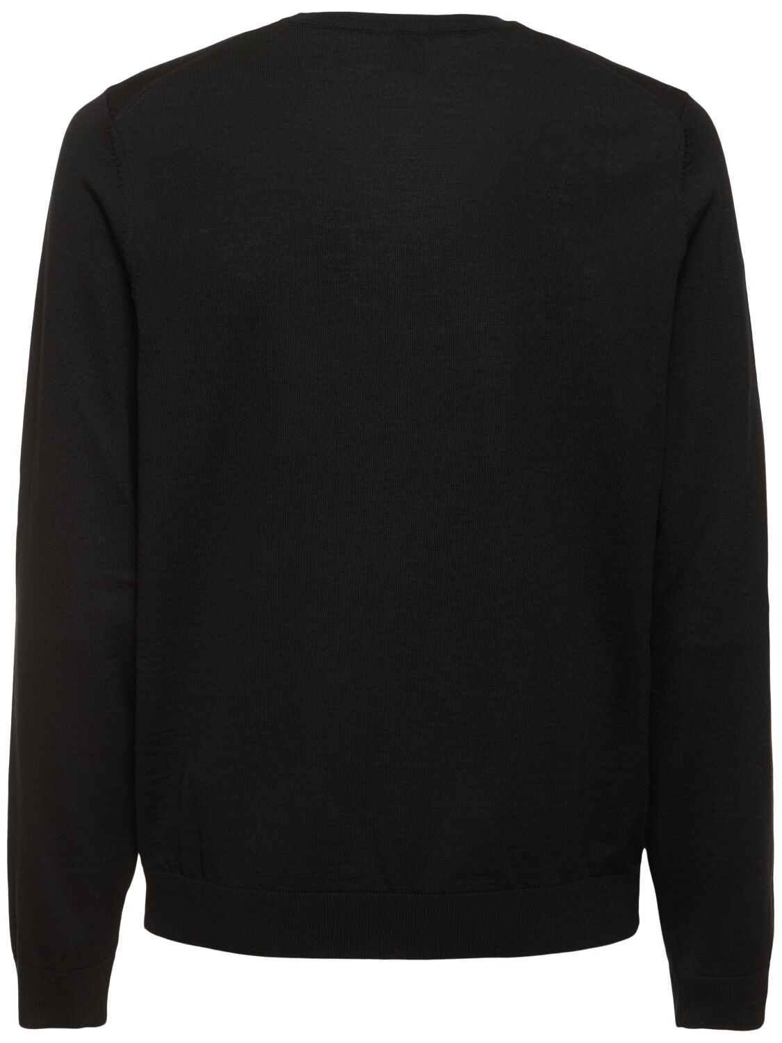 Shop Hugo Boss Leno Wool Knit Sweater In Black