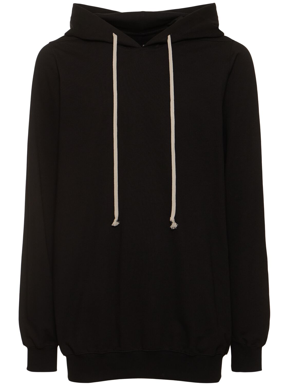 Rick Owens Hoodie Cotton Jersey Sweatshirt In Black