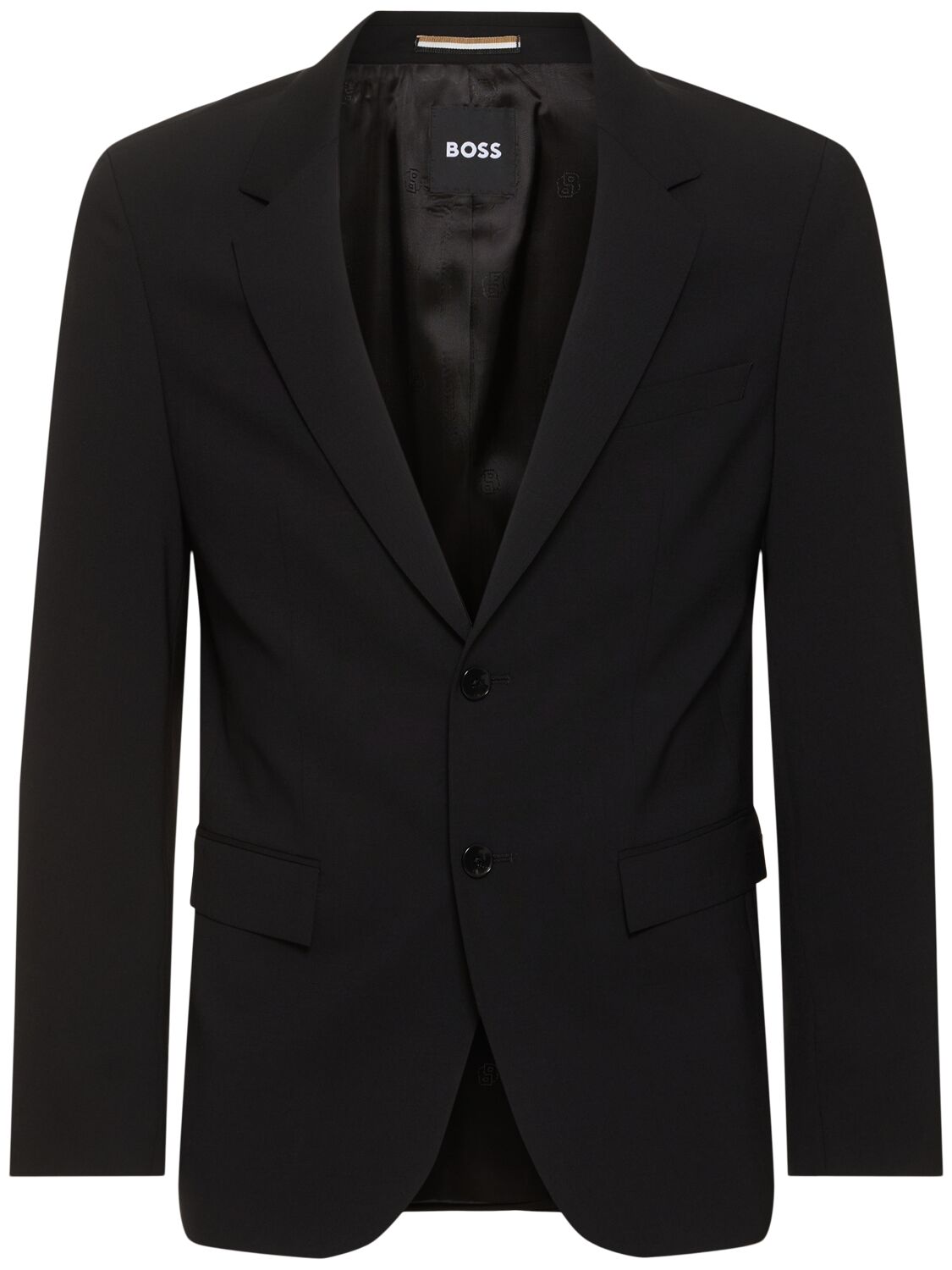 Hugo Boss Houston Single Breast Wool Blend Blazer In Black