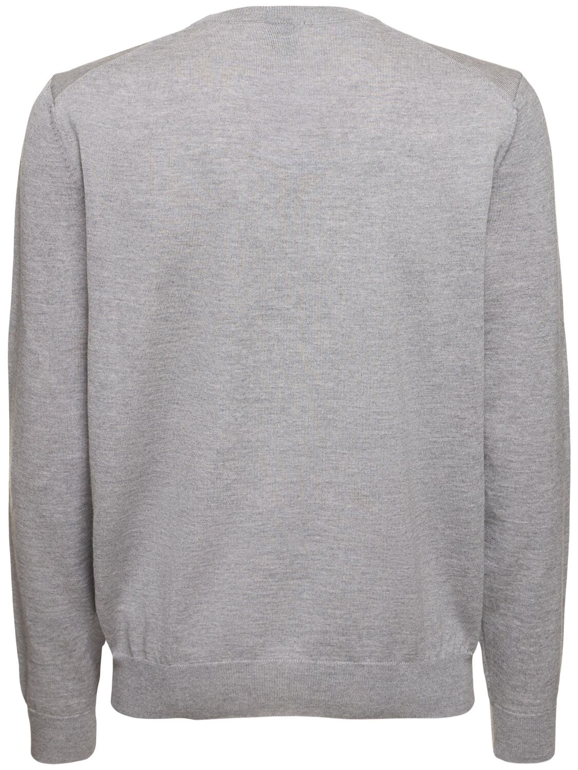 Shop Hugo Boss Botto Wool Knit Sweater In Grey