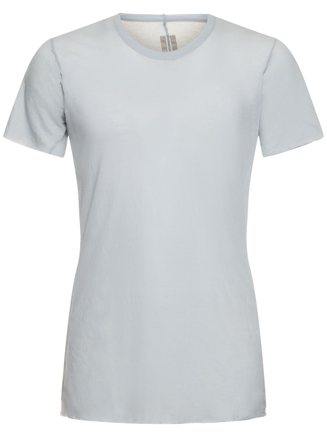 Rick Owens Basic Cotton T-shirt In Gray