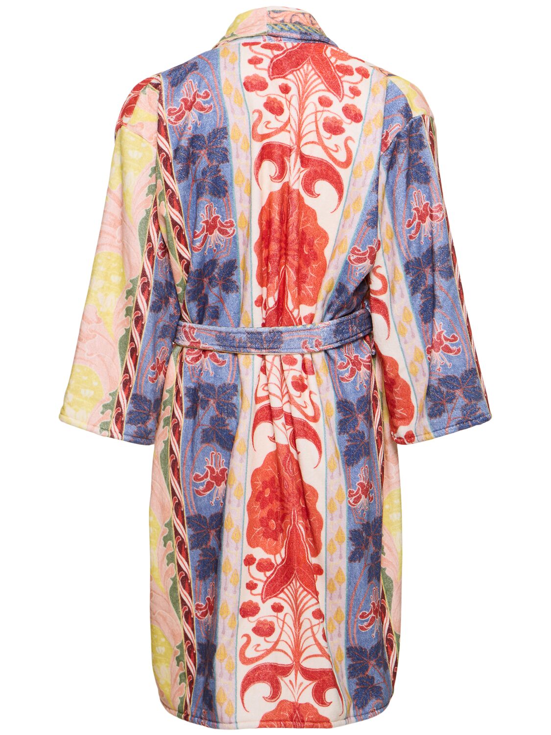 Shop Etro Summer Shawl Collar Bathrobe In Multicolor