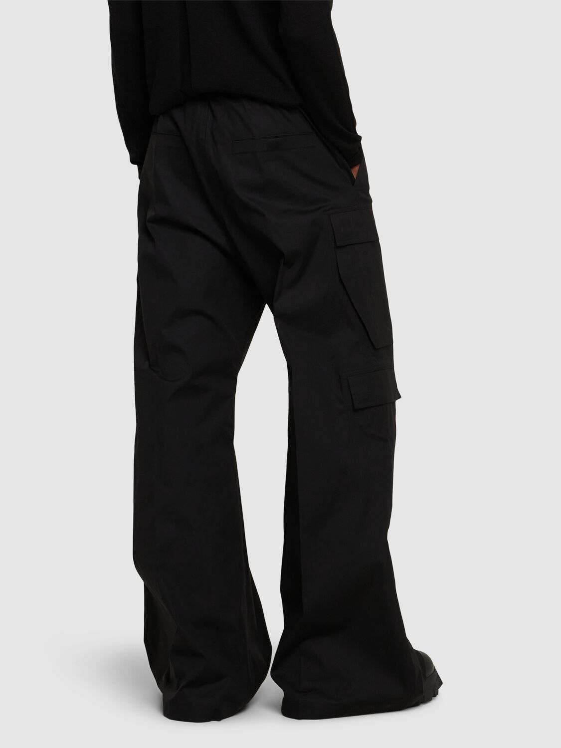 Shop Rick Owens Cargobelas Cargo Stretch Cotton Pants In Black