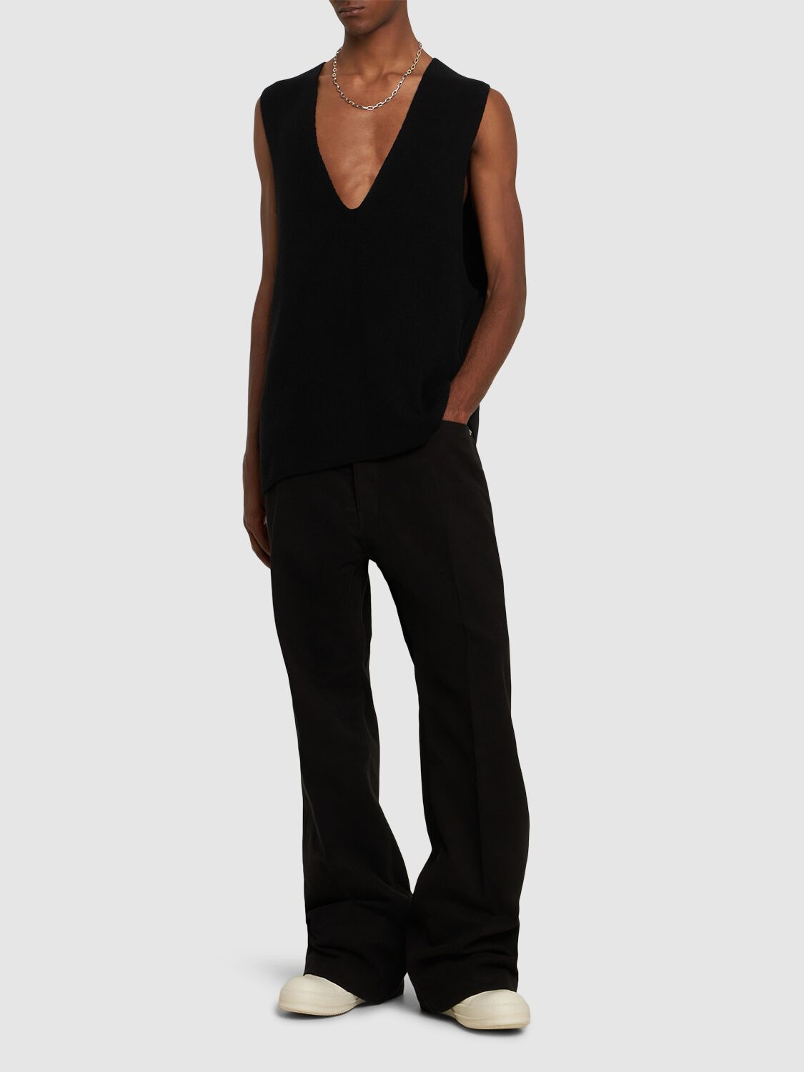 Shop Rick Owens Geth Brushed Heavy Twill Jeans In Black