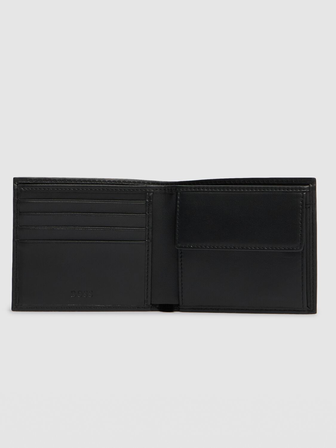 Shop Hugo Boss Randy Leather Wallet In Black