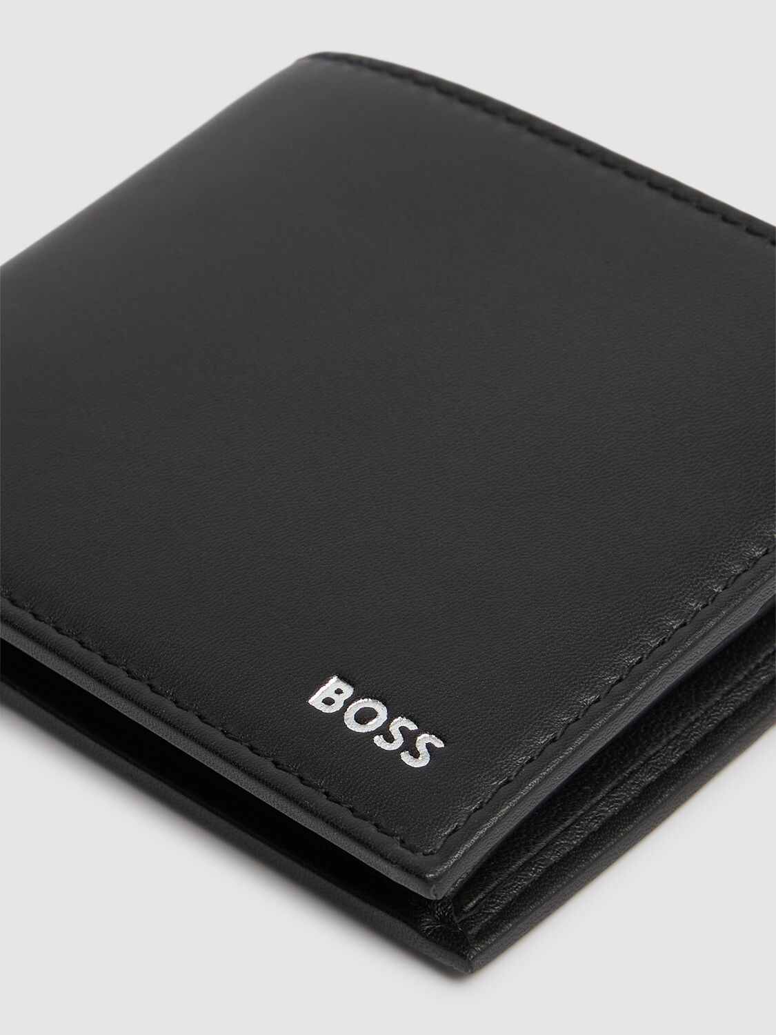 Shop Hugo Boss Randy Leather Wallet In Black