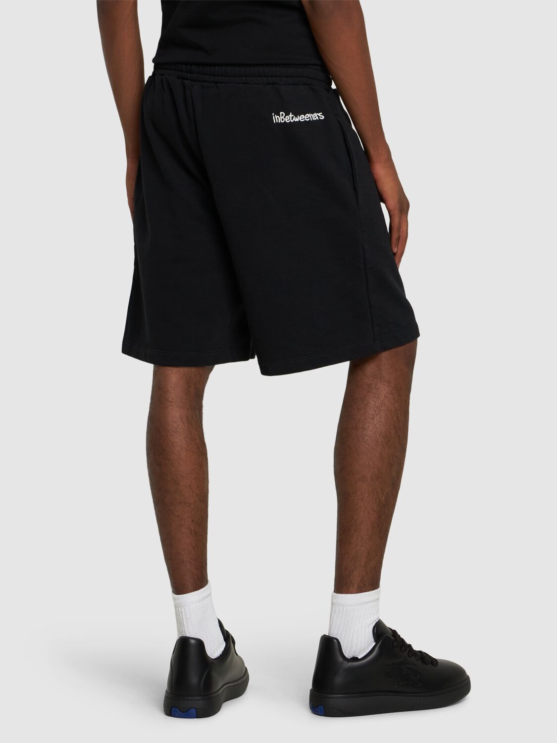 Shop Inbetweeners Micrologo Sweat Shorts In Black