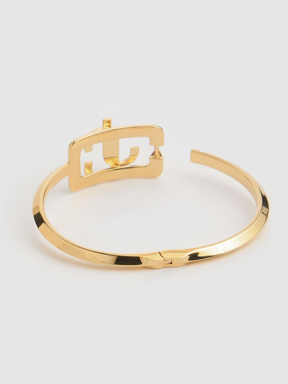 Shop Jimmy Choo Square Cuff Bracelet In Gold