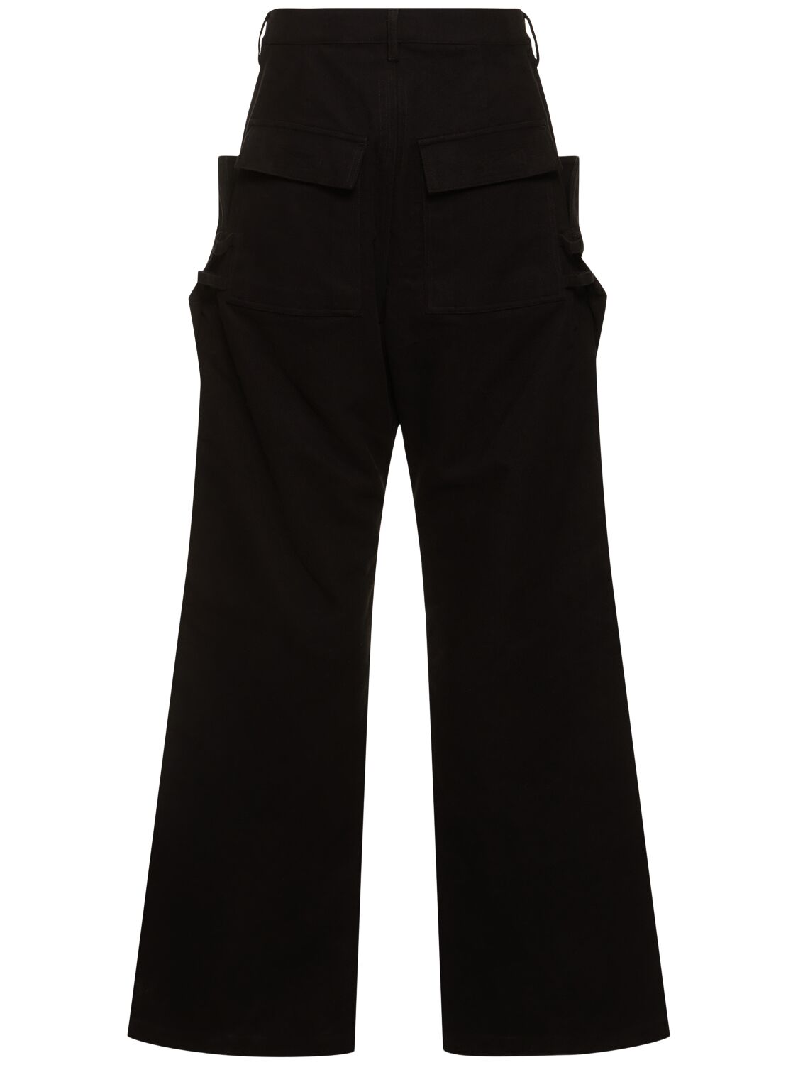 Shop Rick Owens Stefan Cargo Brushed Cotton Jeans In Black