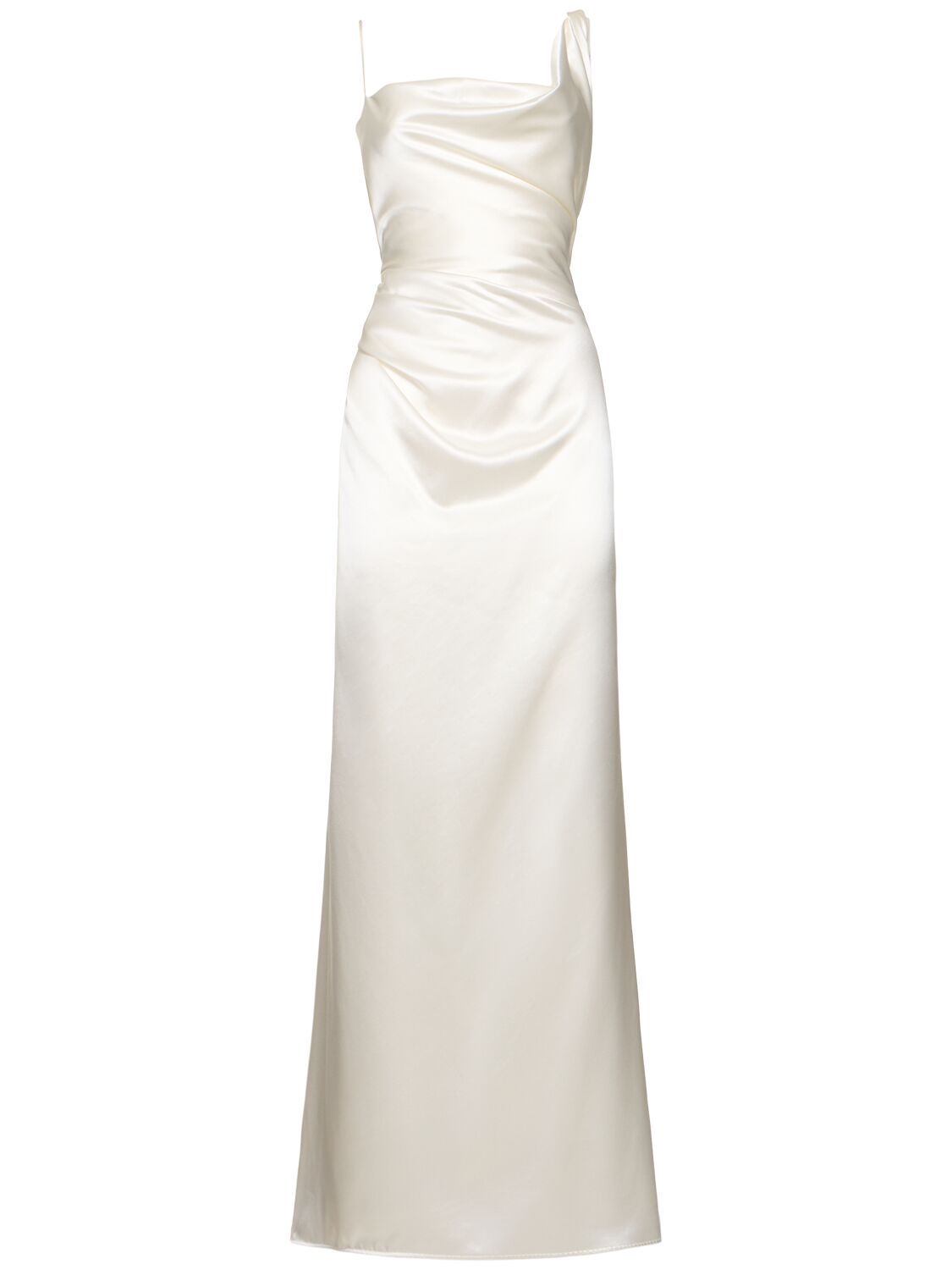 Vivienne Westwood Minerva Satin Bridal Gown In Pearl White