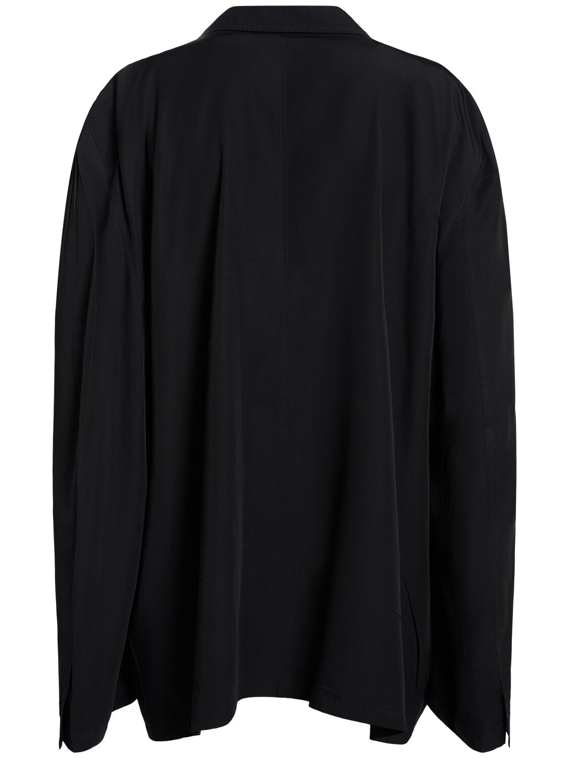 Shop Balenciaga Tailored Poplin Jacket In Black