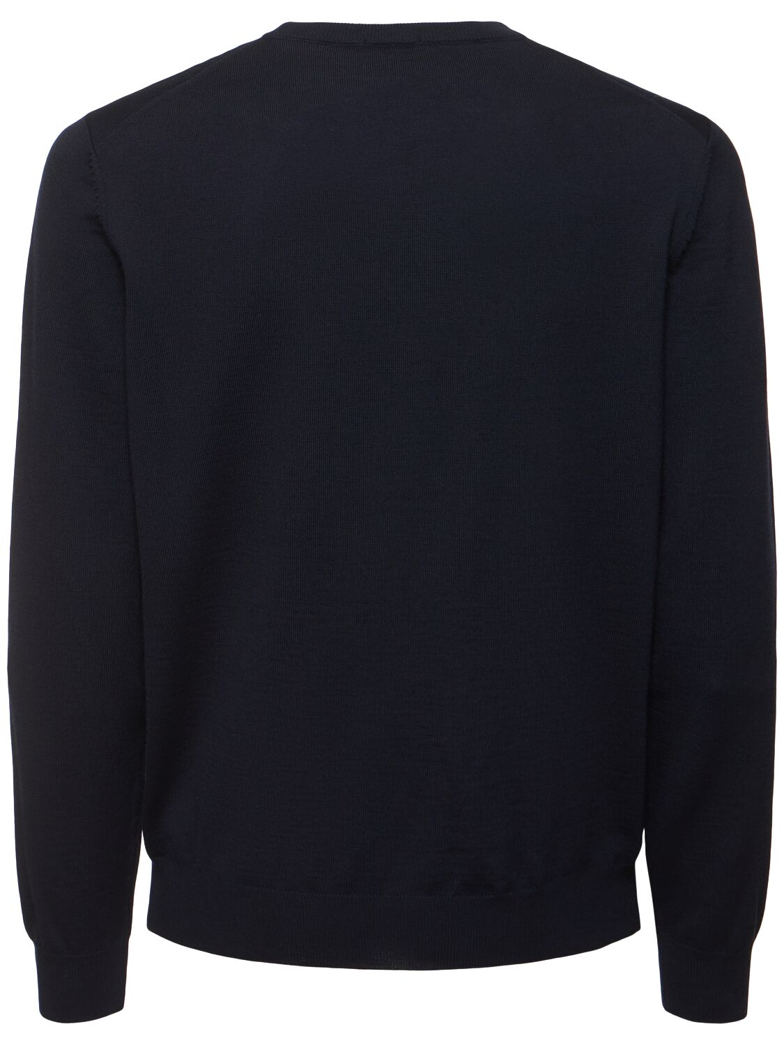 Shop Hugo Boss Botto Wool Knit Sweater In Dark Blue