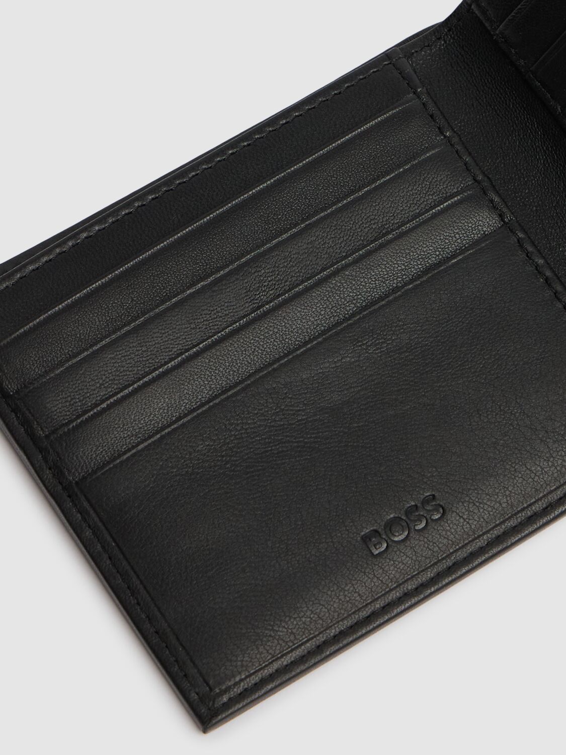 Shop Hugo Boss Randy Leather Wallet In Black