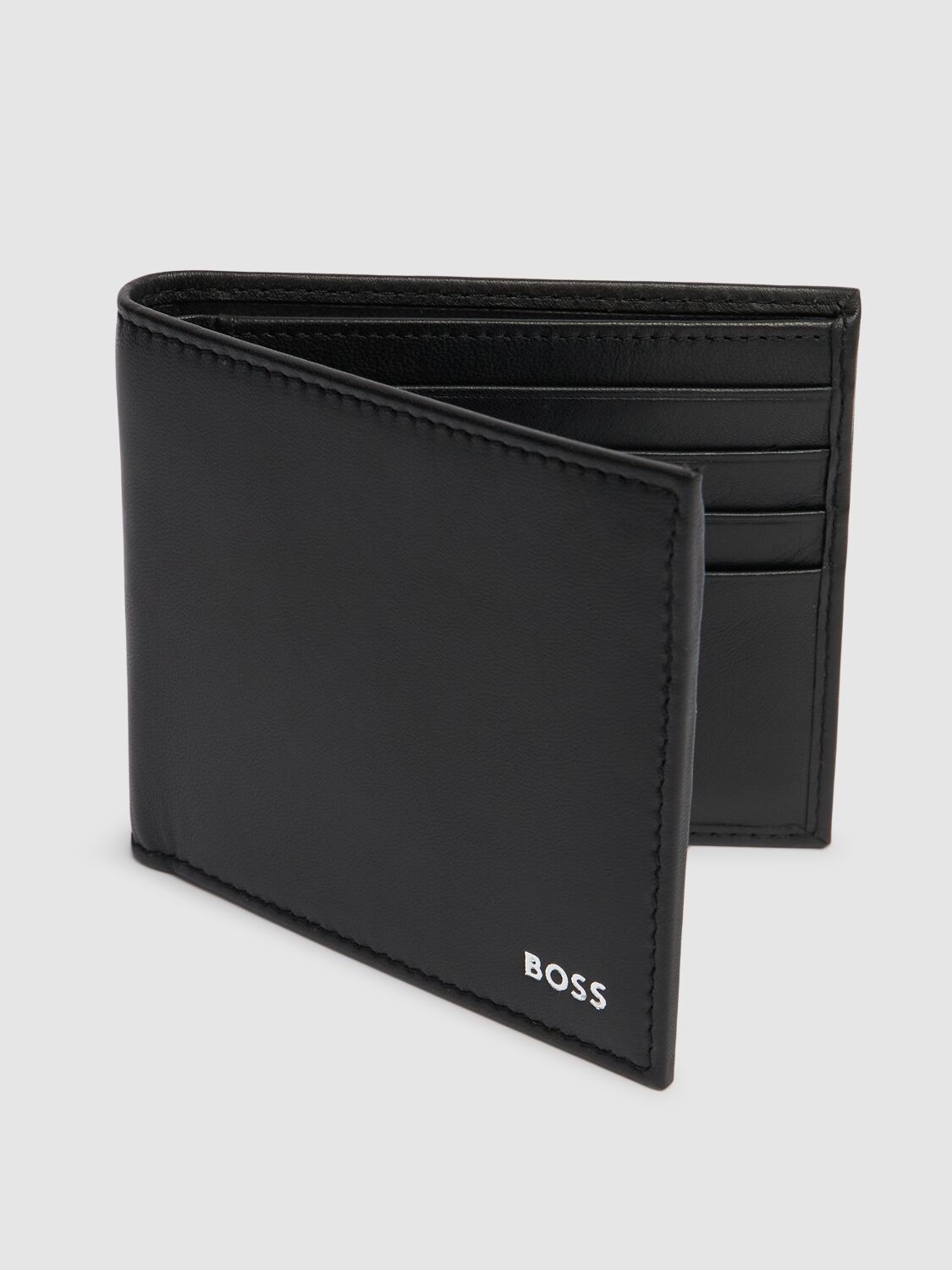 Shop Hugo Boss Randy Leather Wallet In Black