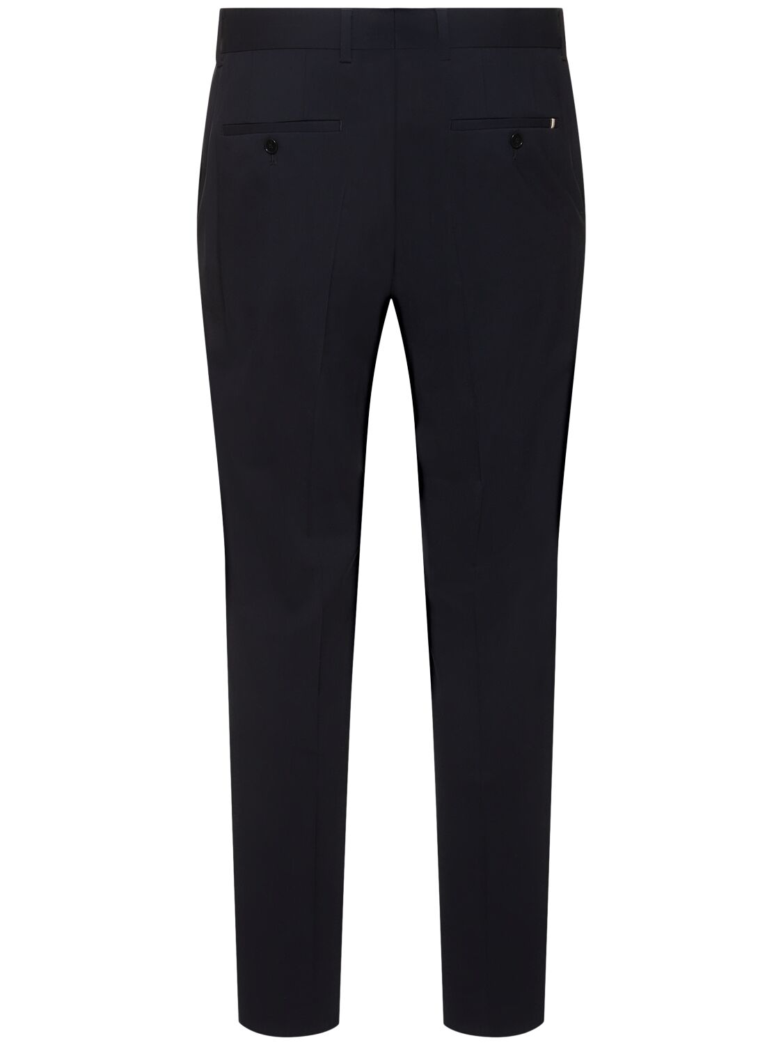 Shop Hugo Boss George Wool Blend Pants In Dark Blue