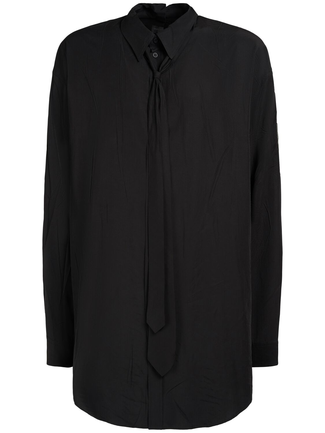 Balenciaga Fluid Lyocell Shirt In Black