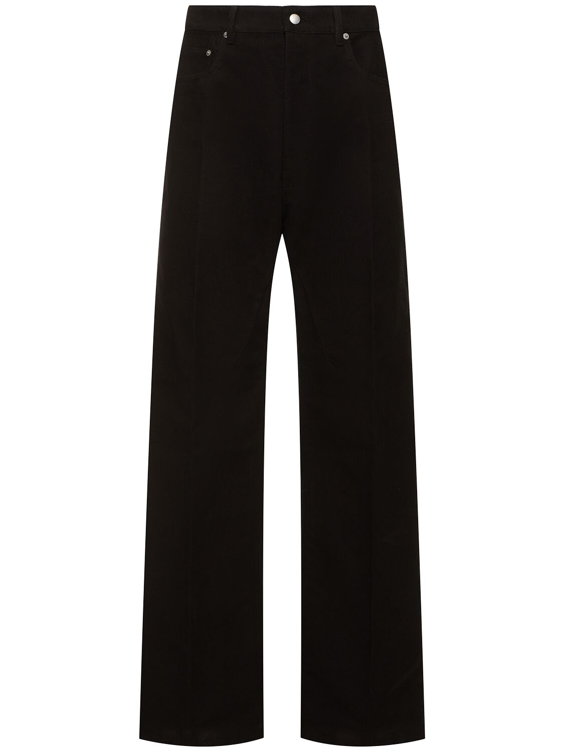 Rick Owens Geth Brushed Heavy Twill Jeans In Black