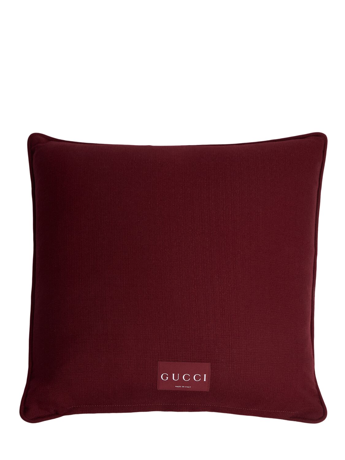 Gucci Gg Jacquard Viscose Cushion In Burgundy