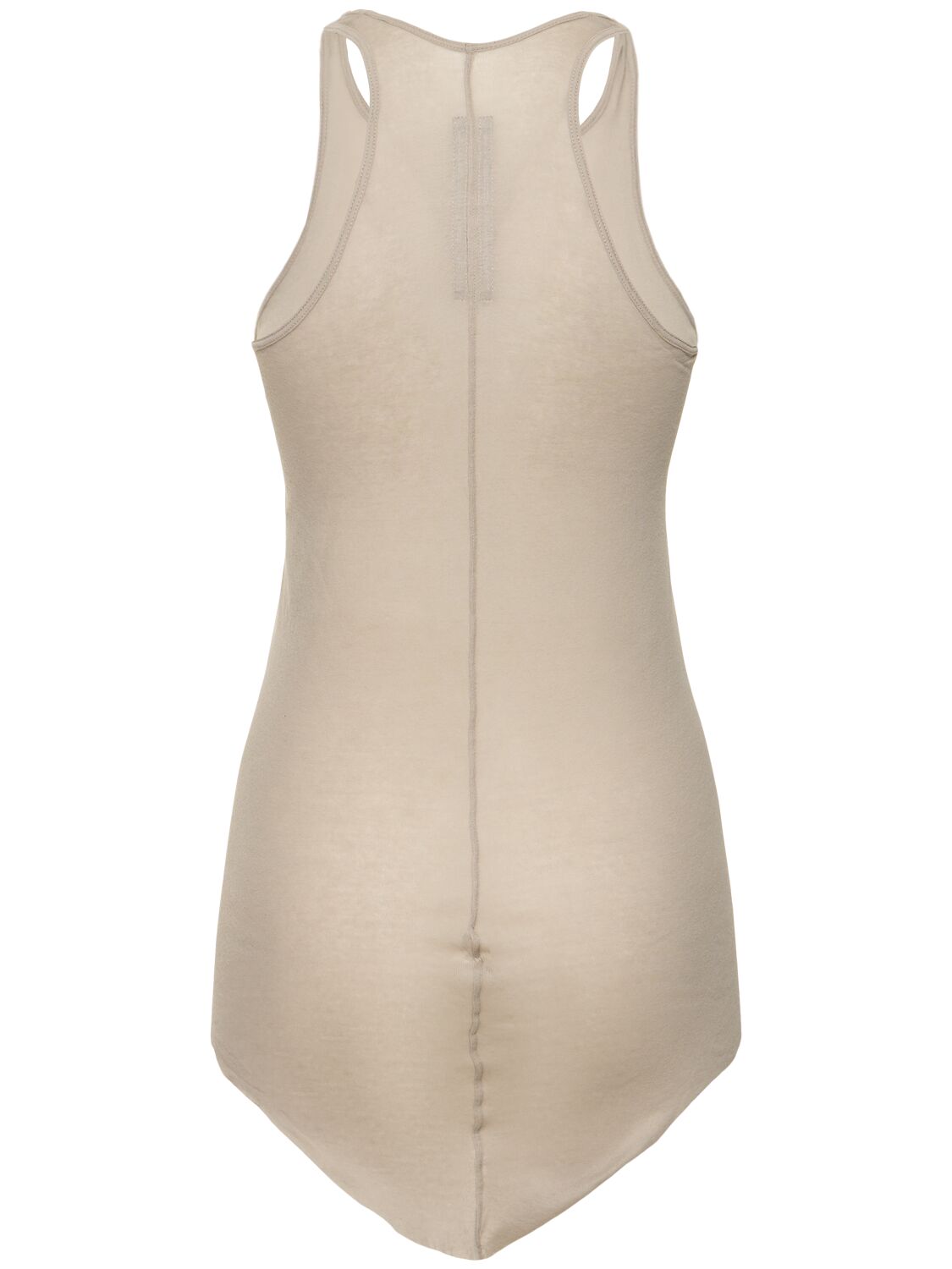 Shop Rick Owens Basic Ribbed Cotton Jersey Tank Top In White