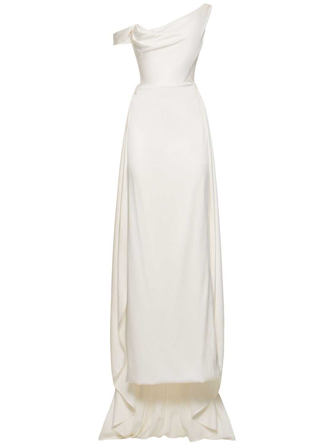 Vivienne Westwood Nova Grace Draped Satin Bridal Gown In White