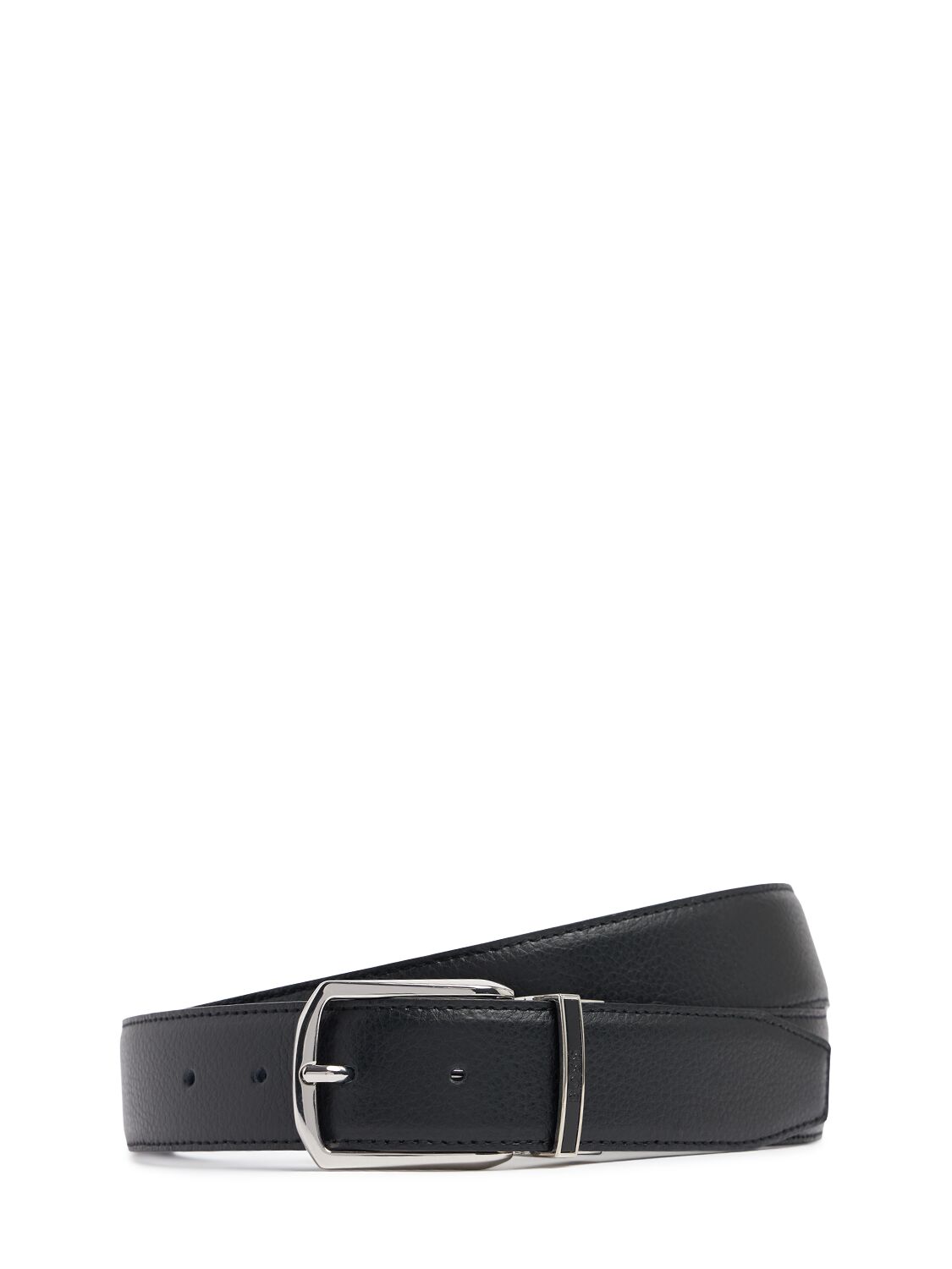 Hugo Boss Omnie Reversible Leather Belt In Black