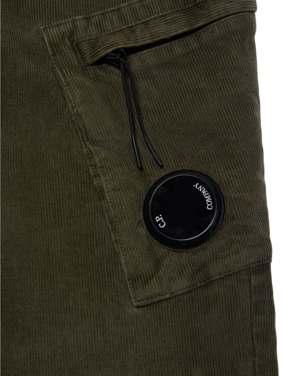 Shop C.p. Company Cotton Corduroy Cargo Pants In Dark Green