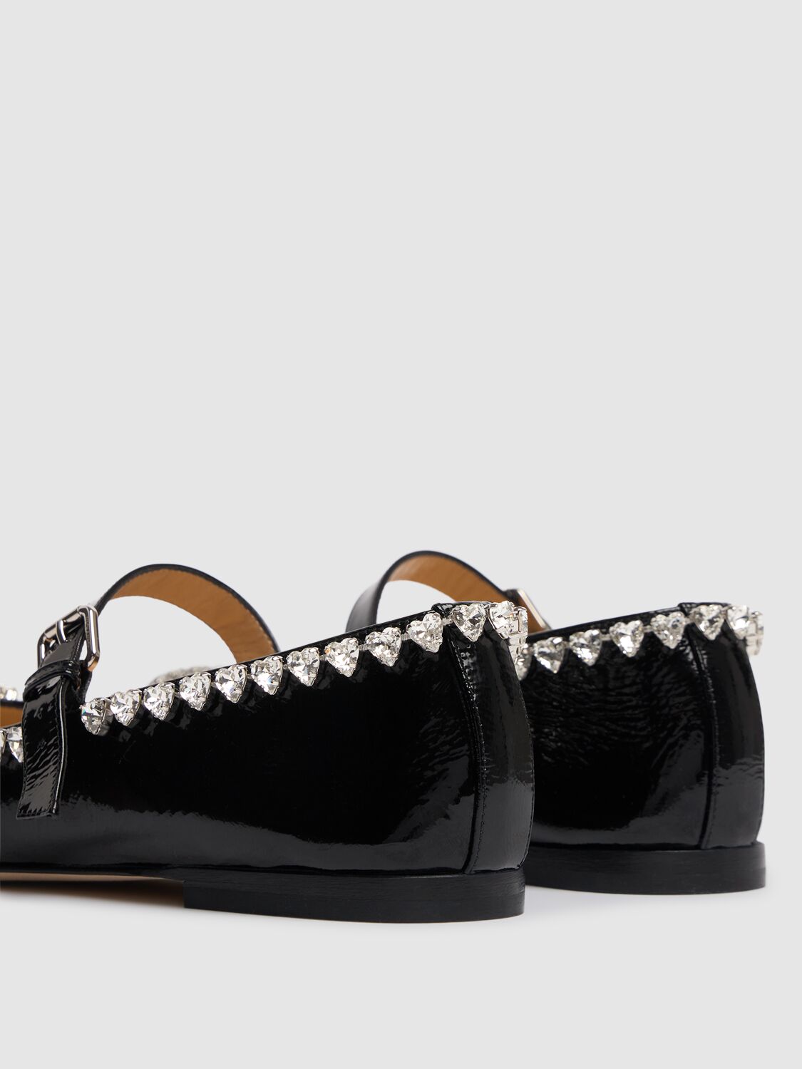 Shop Mach & Mach 10mm Audrey Patent Leather Mary Janes In Black