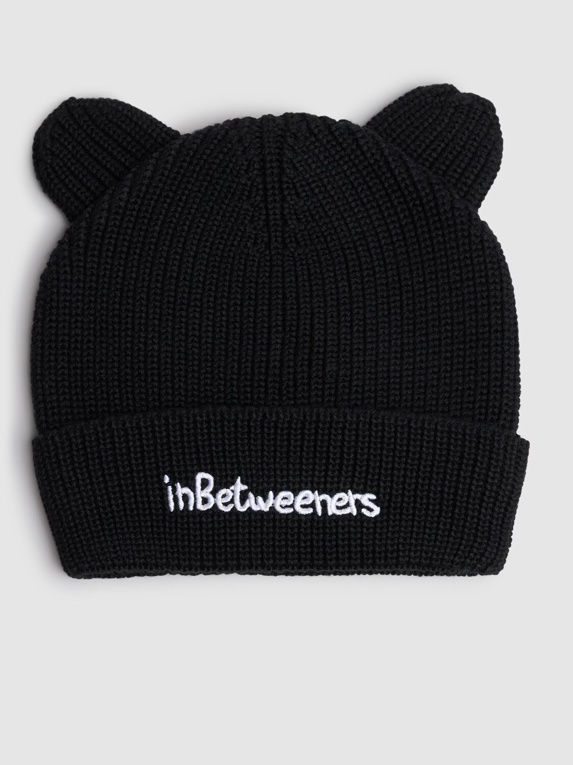 Shop Inbetweeners Bear Ears Wool Blend Hat In Black