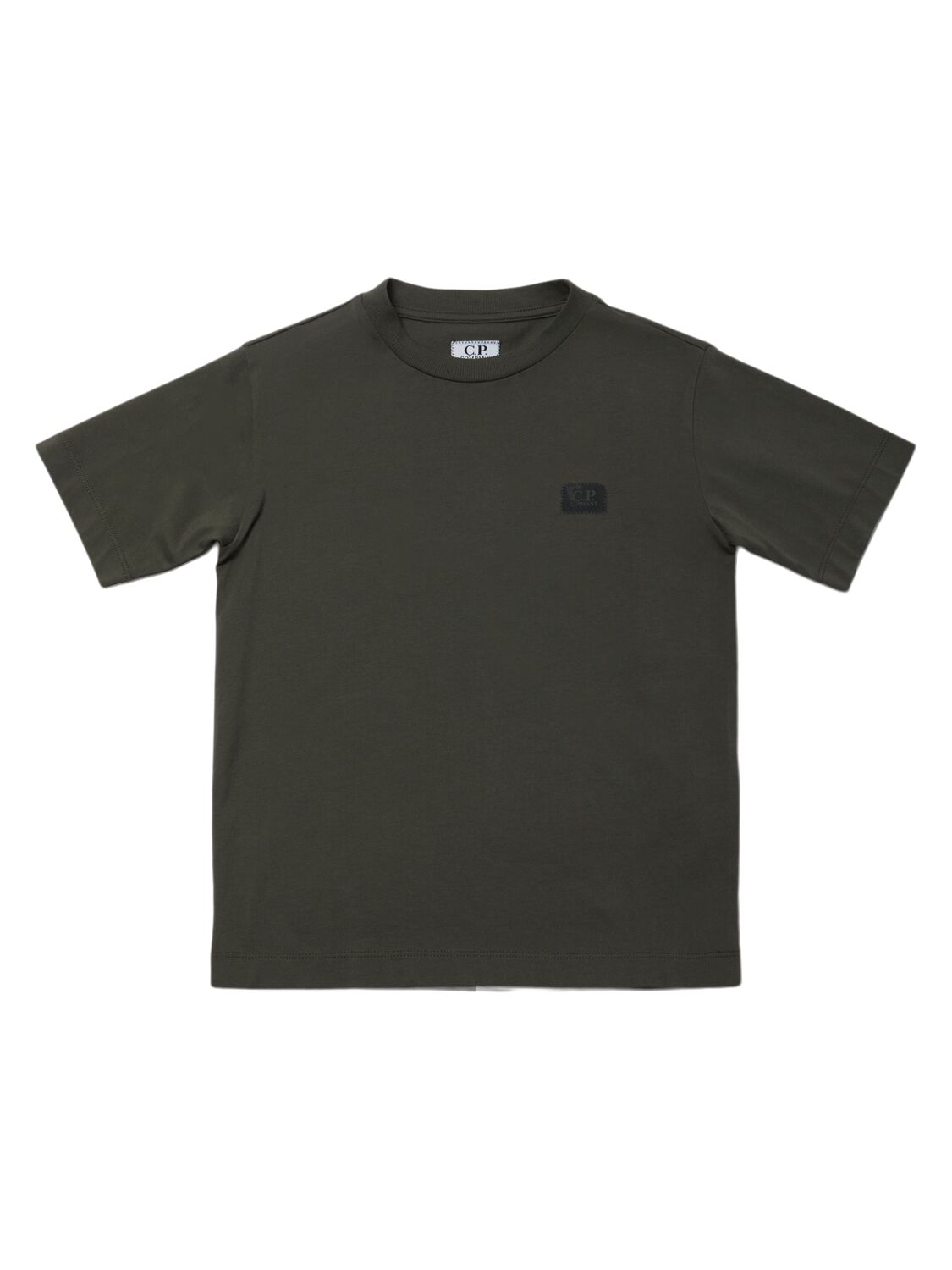 C.p. Company Cotton Jersey Logo T-shirt In Dark Green